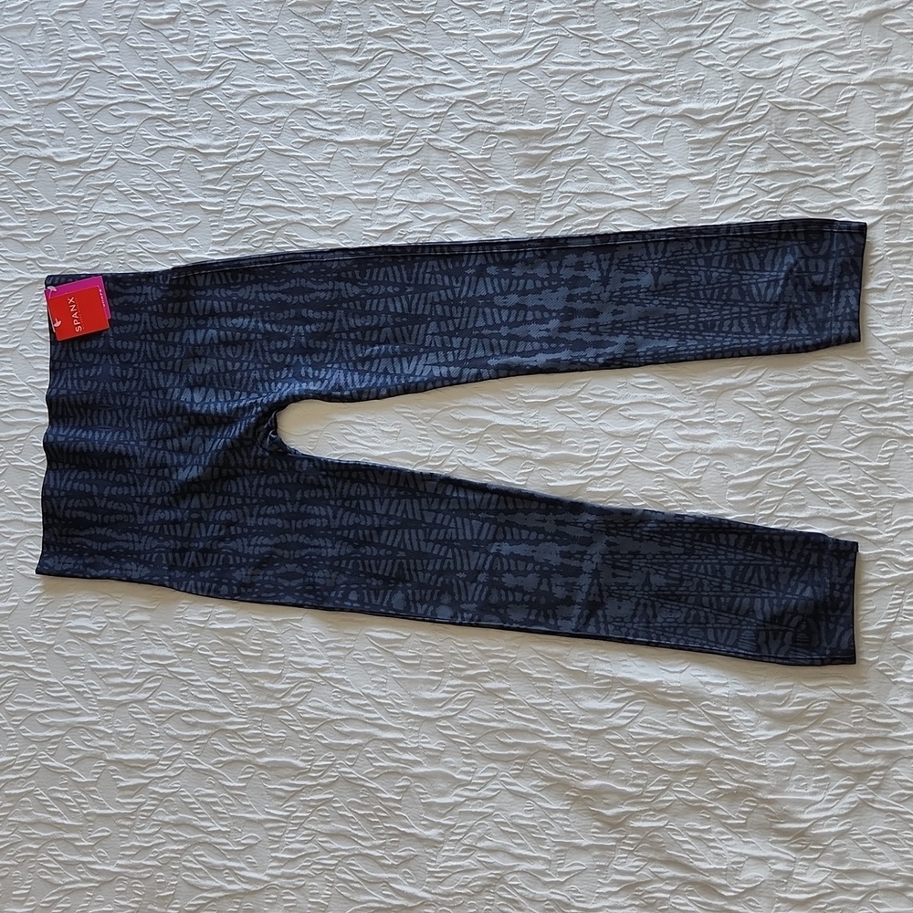 Spanx Seamless Look At Me Now Legging in Indigo Geo Print Size 1X NWT